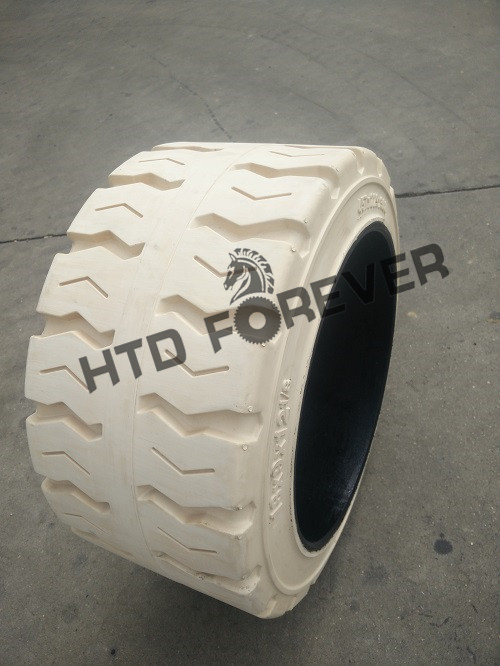 白色无恒实心轮胎