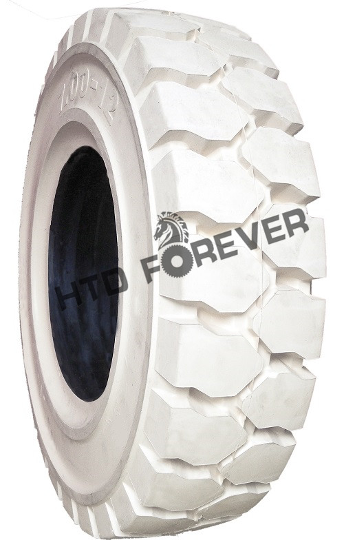 白色无恒实心轮胎